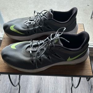 Nike Quest Grey and lime Green Running Workout Shoes AA7403-007 Mens Size US 11
